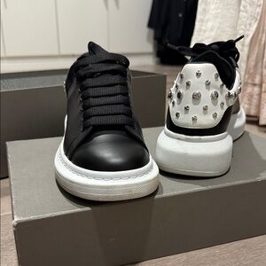 Black and White Studded Sneakers